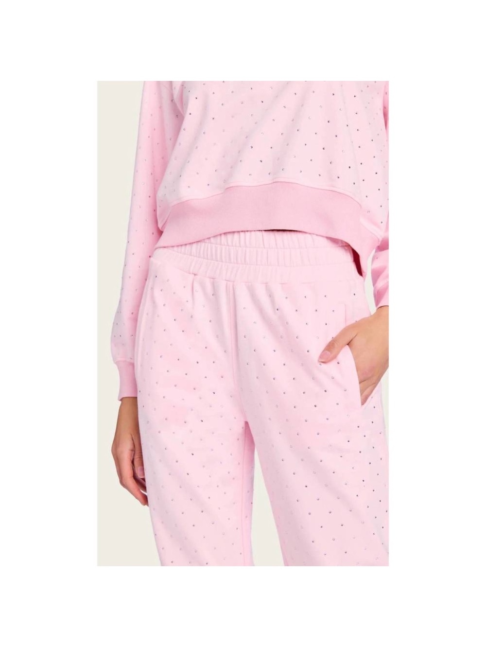 NEW GENERATION LOVE ruel crystal sweatpants in pink - Picture 4 of 5